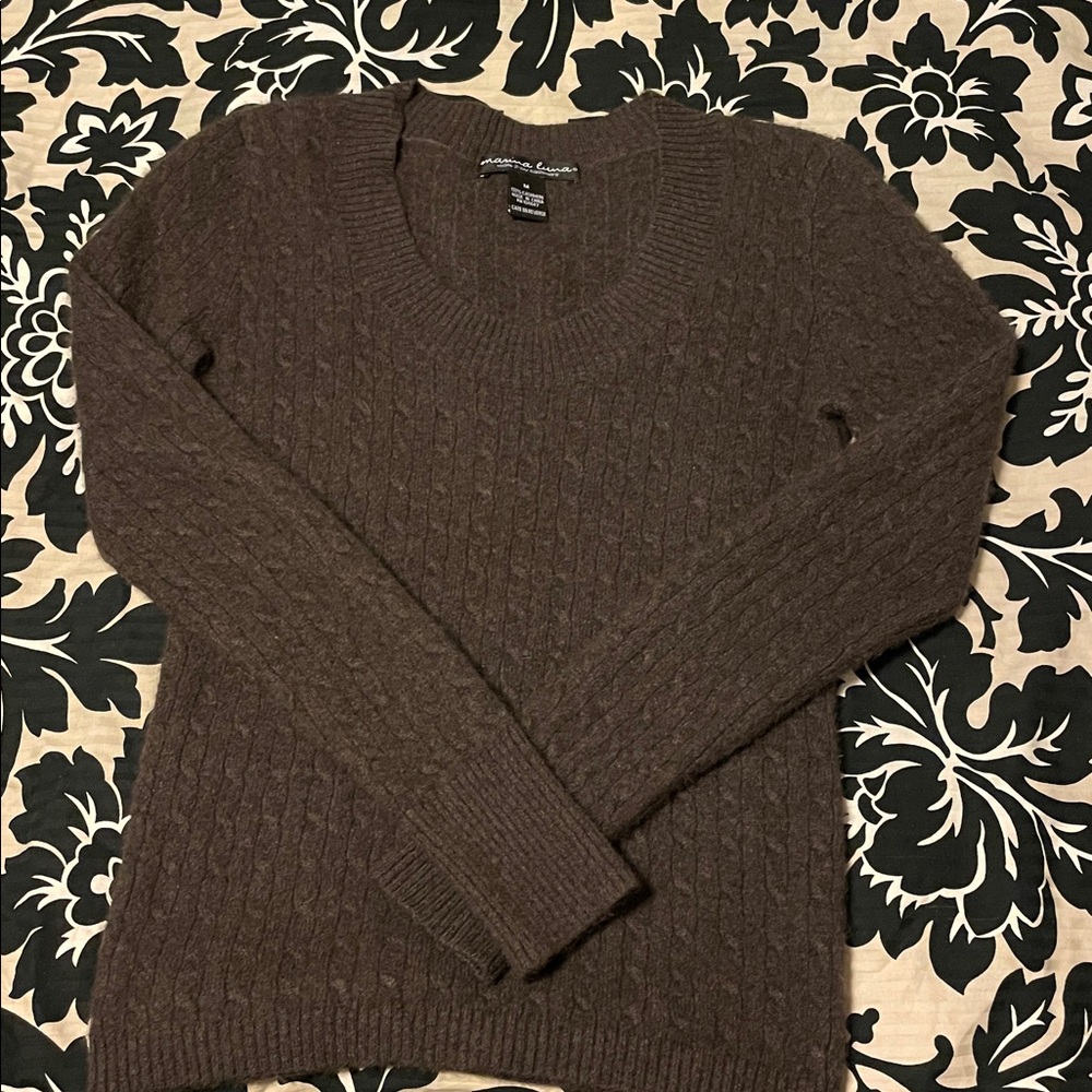 Marina Luna cable knit cashmere sweater